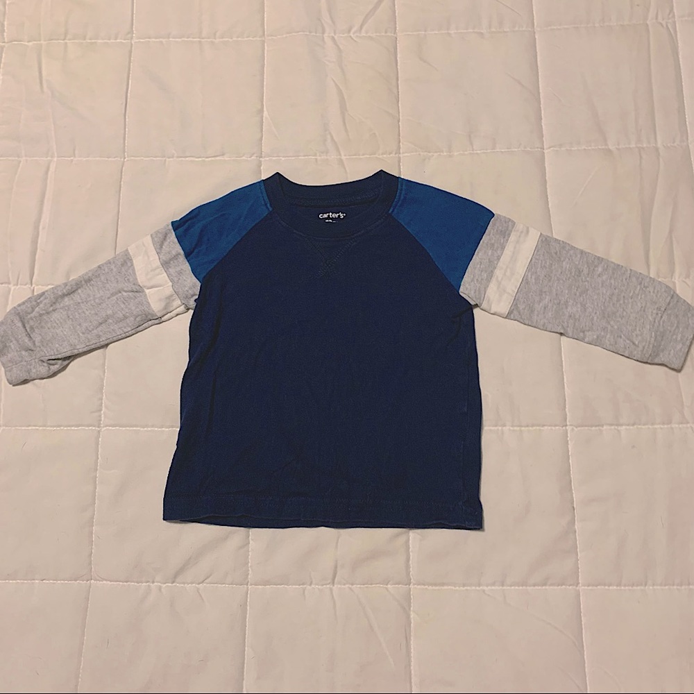 Carter’s - Long Sleeve T-Shirt - Blue & Gray - Sz: 12M